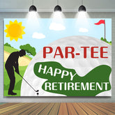 Karikatur Golf Par-Tee Glücklich Geburtstag Hintergrund Banner